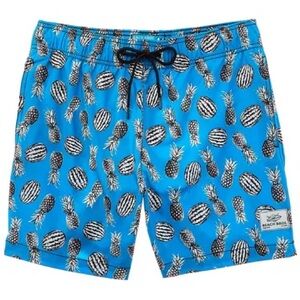 Men’s Beach Bros Swim Trunks Electric Blue Fruit X-Ray NWT XL or XXL Available